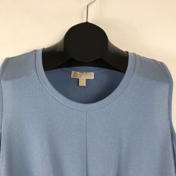 NEW MICHAEL Michael Kors Cold Shoulder Twist Hem Top Women's Plus 2X Long Sleeve - Picture 3 of 13